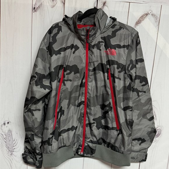 The North Face Men’s Camo Yeti Print Hooded Jacket Large EUC - Picture 1 of 12